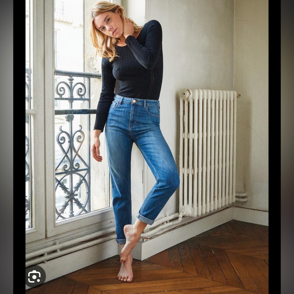 Sézane mom jeans 26 light blue